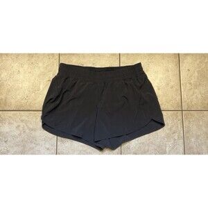 Lululemon Shorts Womens 18 Black Lined Track That Short 5” LW7AQES Athletic Gym